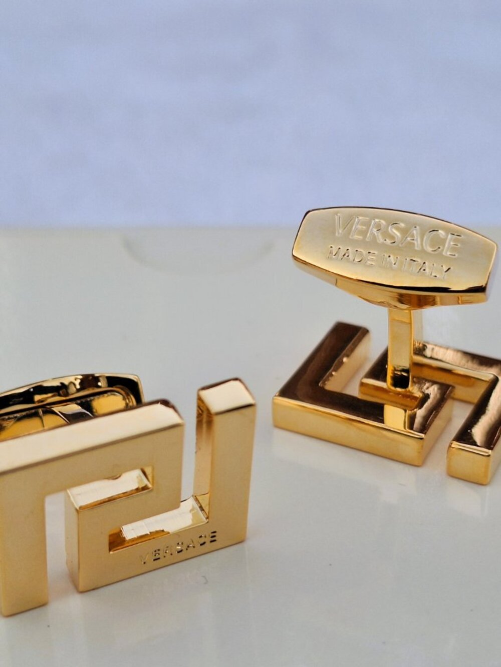 Versace Gold Color Metal Cufflinks - Picture 7 of 8